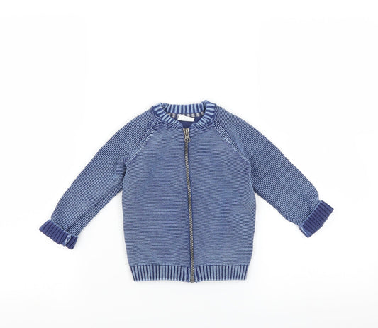 F&F Boys Blue   Cardigan Jumper Size 12-18 Months