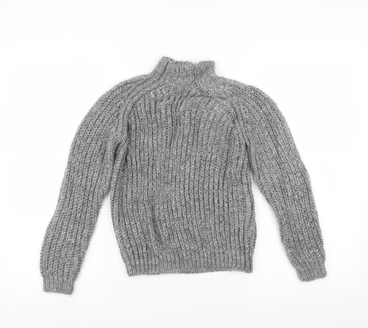 Marks and Spencer Girls Grey   Pullover Jumper Size 10-11 Years
