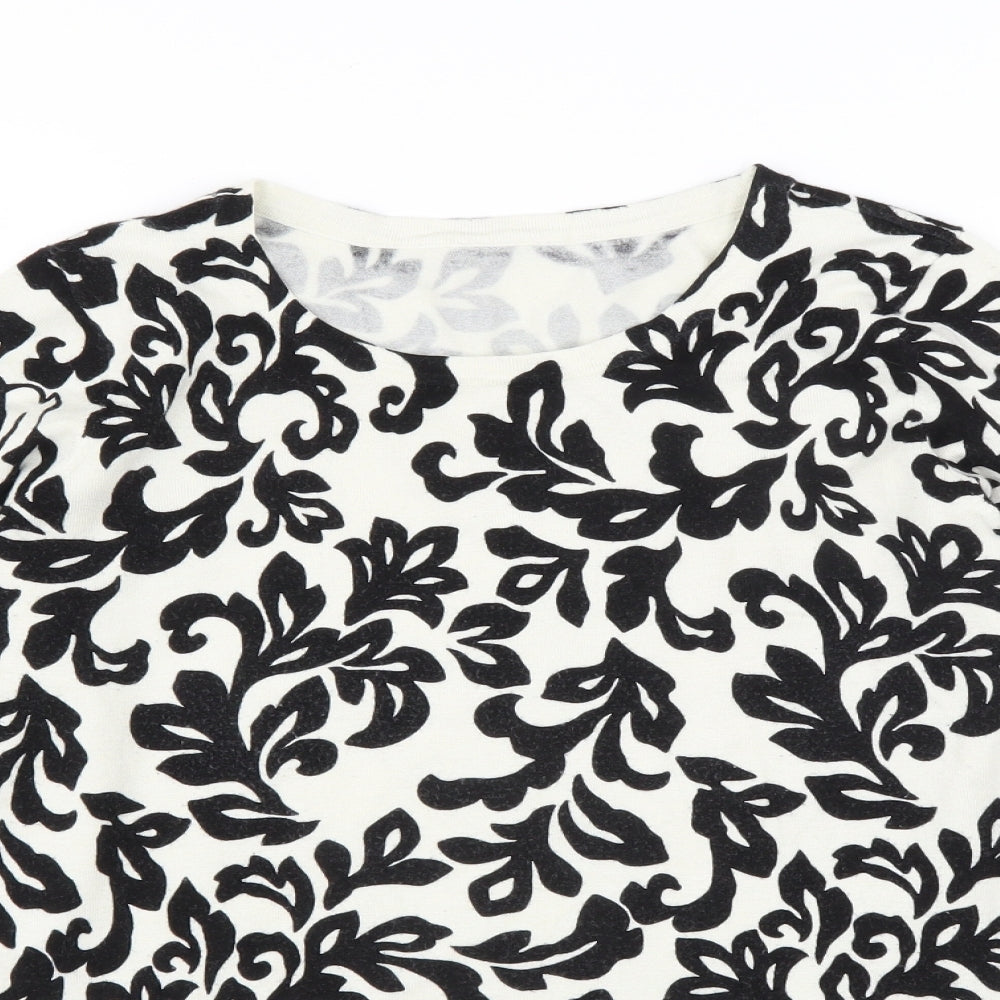 Preworn Womens Black Floral  Pullover Jumper Size M