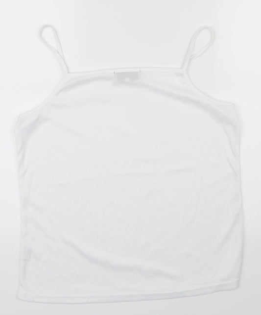 BASSINI Womens White   Camisole T-Shirt Size XL