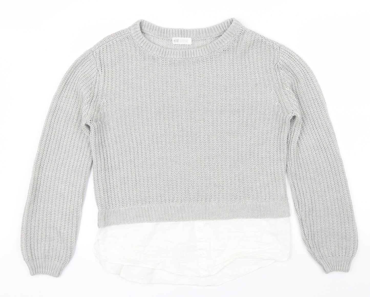 H&M Womens Grey   Pullover Jumper Size 12