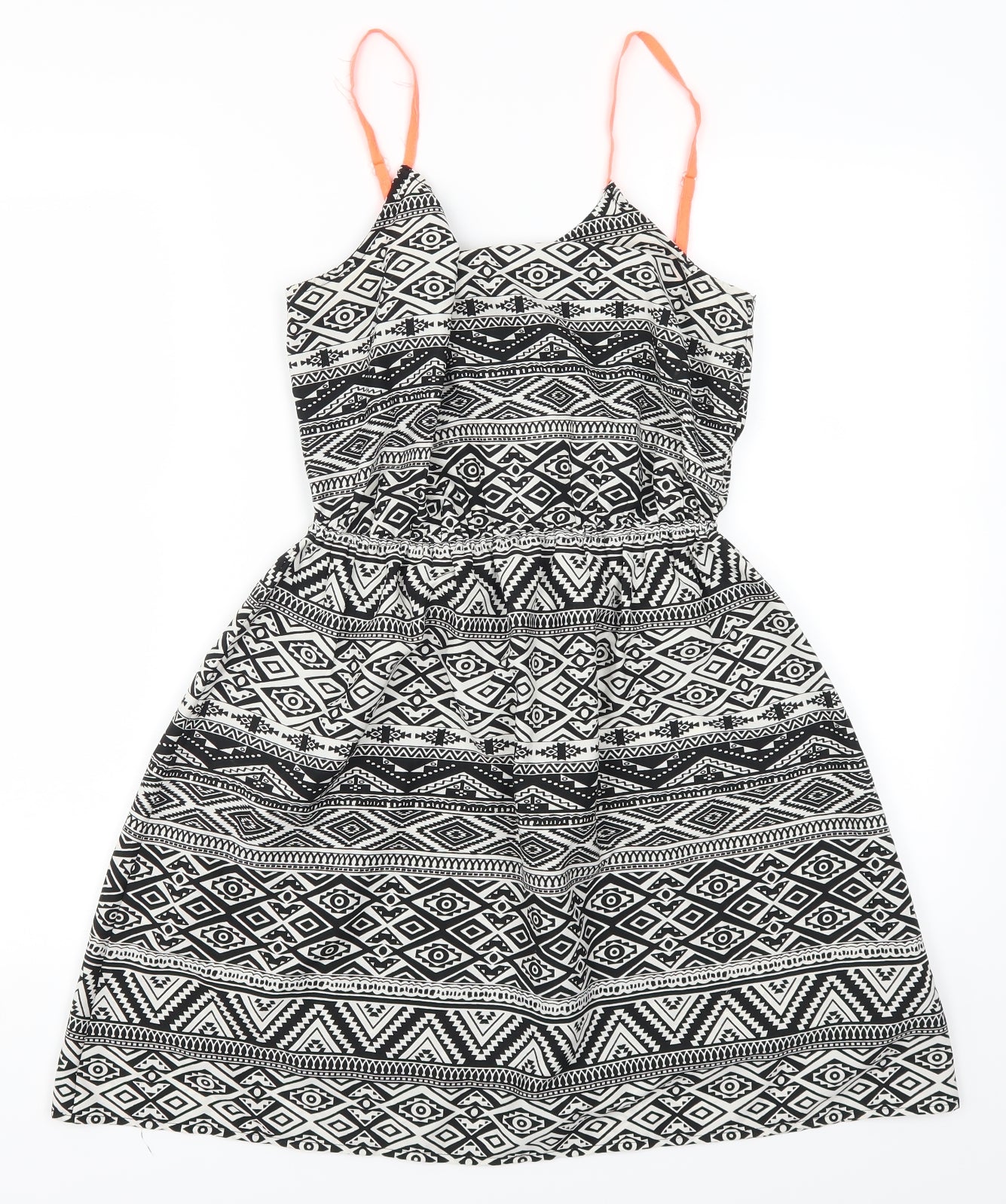Atmosphere Womens Grey Geometric  Skater Dress  Size 8