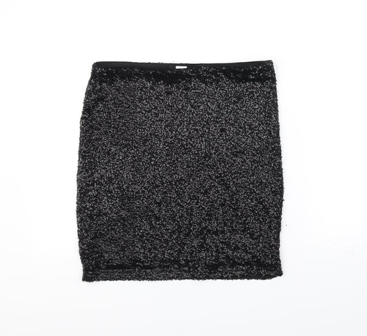 Divided Womens Black   A-Line Skirt Size 8