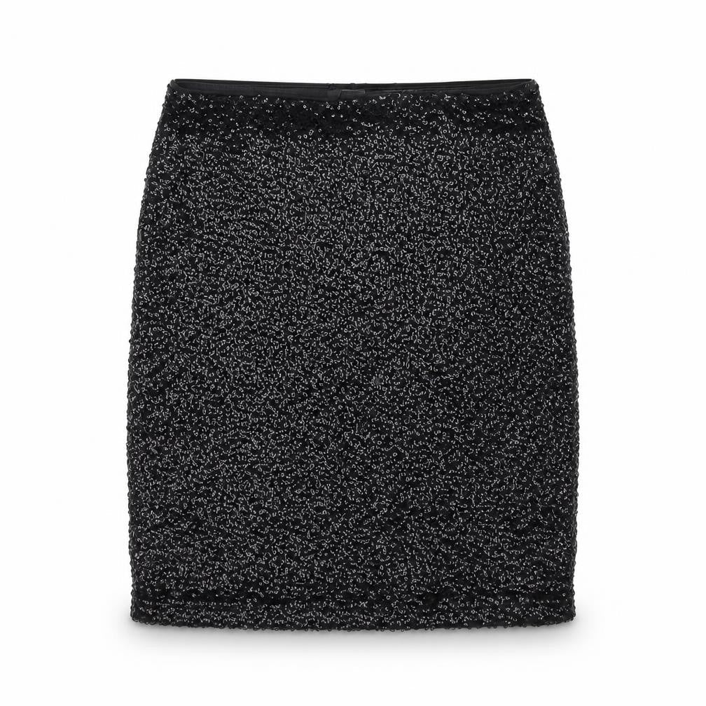 Front view of Divided women’s black a-line skirt, size UK 8