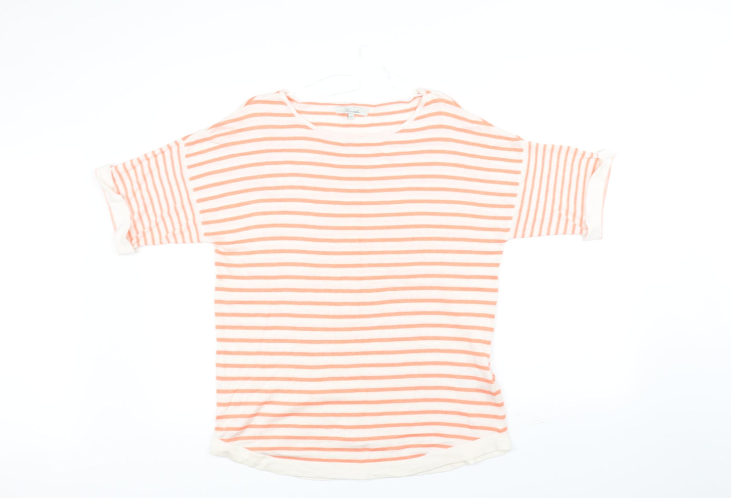 Peacocks Womens Orange Striped  Pullover Jumper Size 14