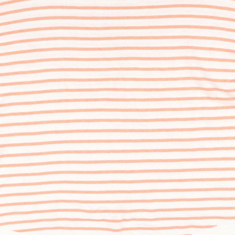 Peacocks Womens Orange Striped  Pullover Jumper Size 14