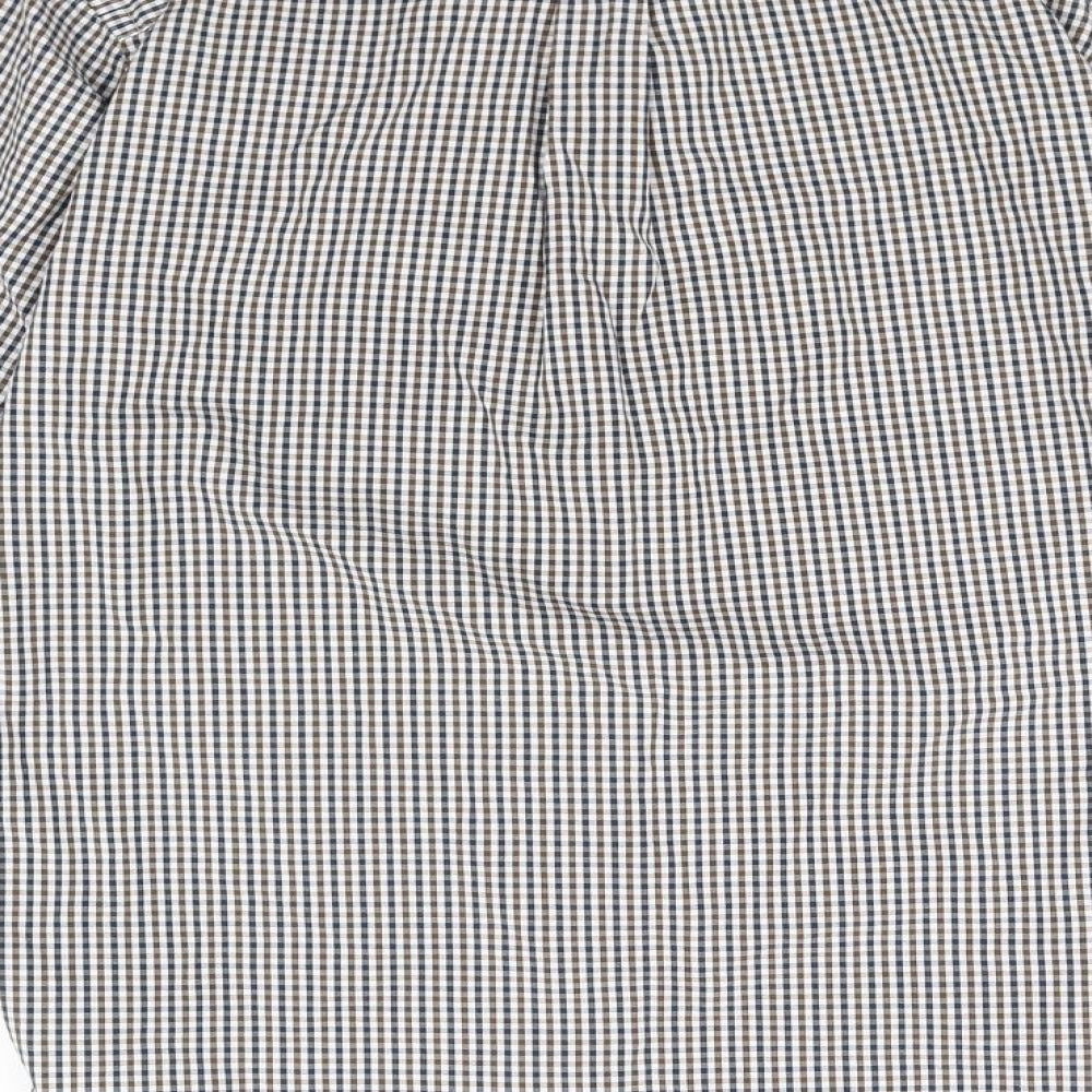 NEXT Mens White Striped   Button-Up Size M