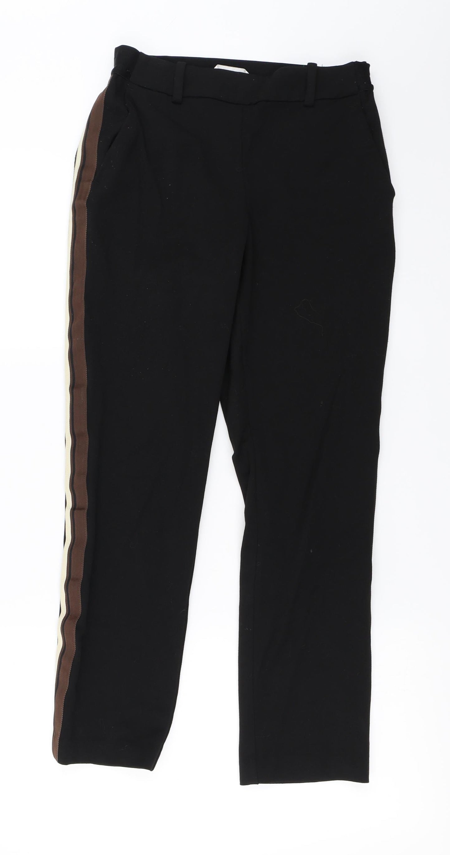 H&M  Womens Black   Trousers  Size 8 L25 in