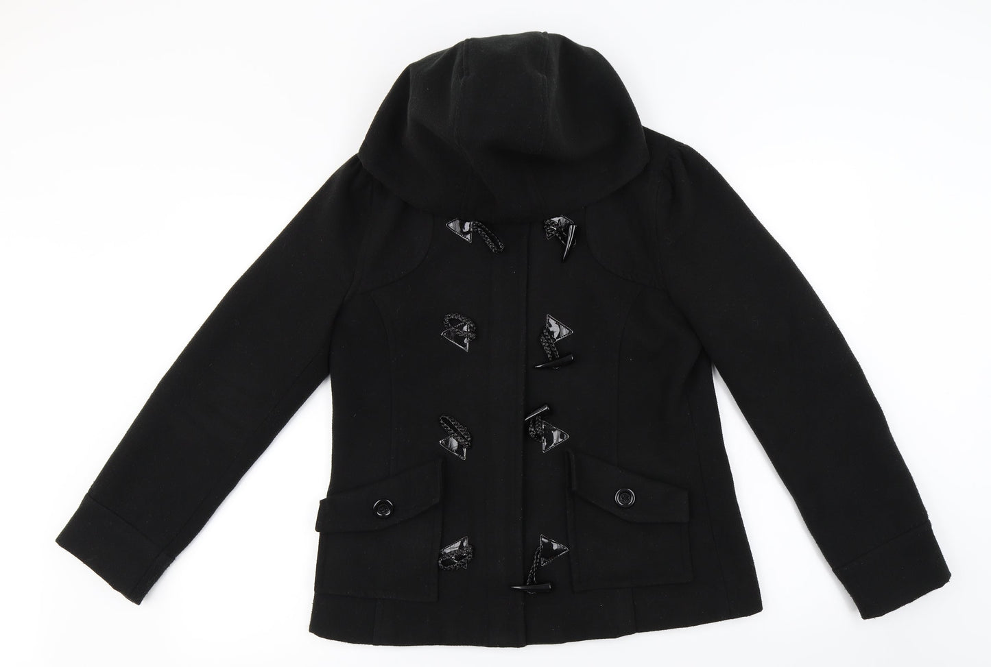 Internationale  Womens Black   Jacket Coat Size 10