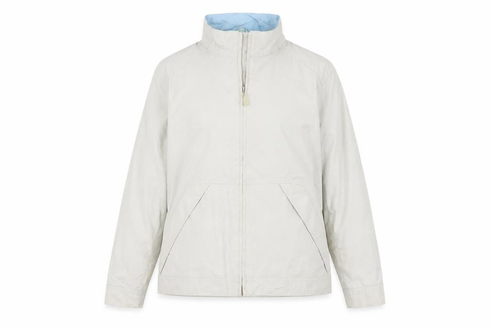 Front view of regatt1 women’s beige jacket coat, size UK 16