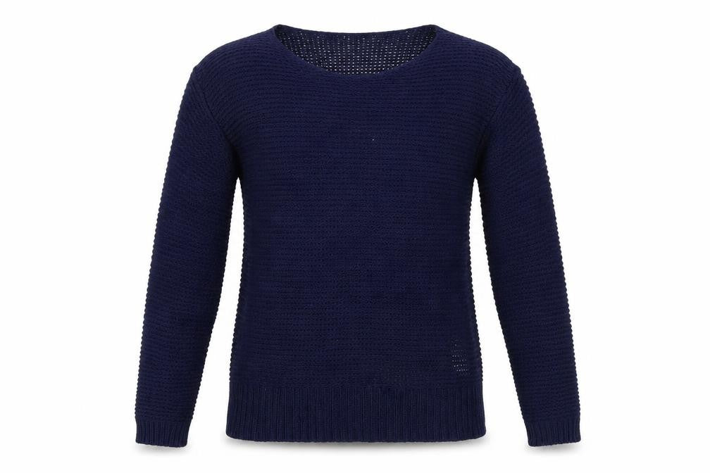 Front view of Vero Moda women’s blue jumper, size S