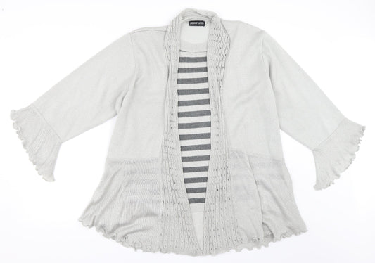 Jenny Loyd Womens Grey   Cardigan Jumper Size L