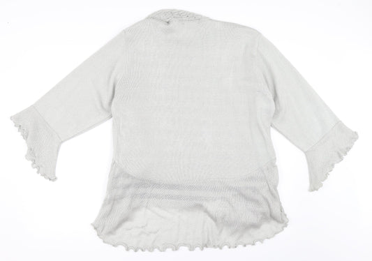 Jenny Loyd Womens Grey   Cardigan Jumper Size L