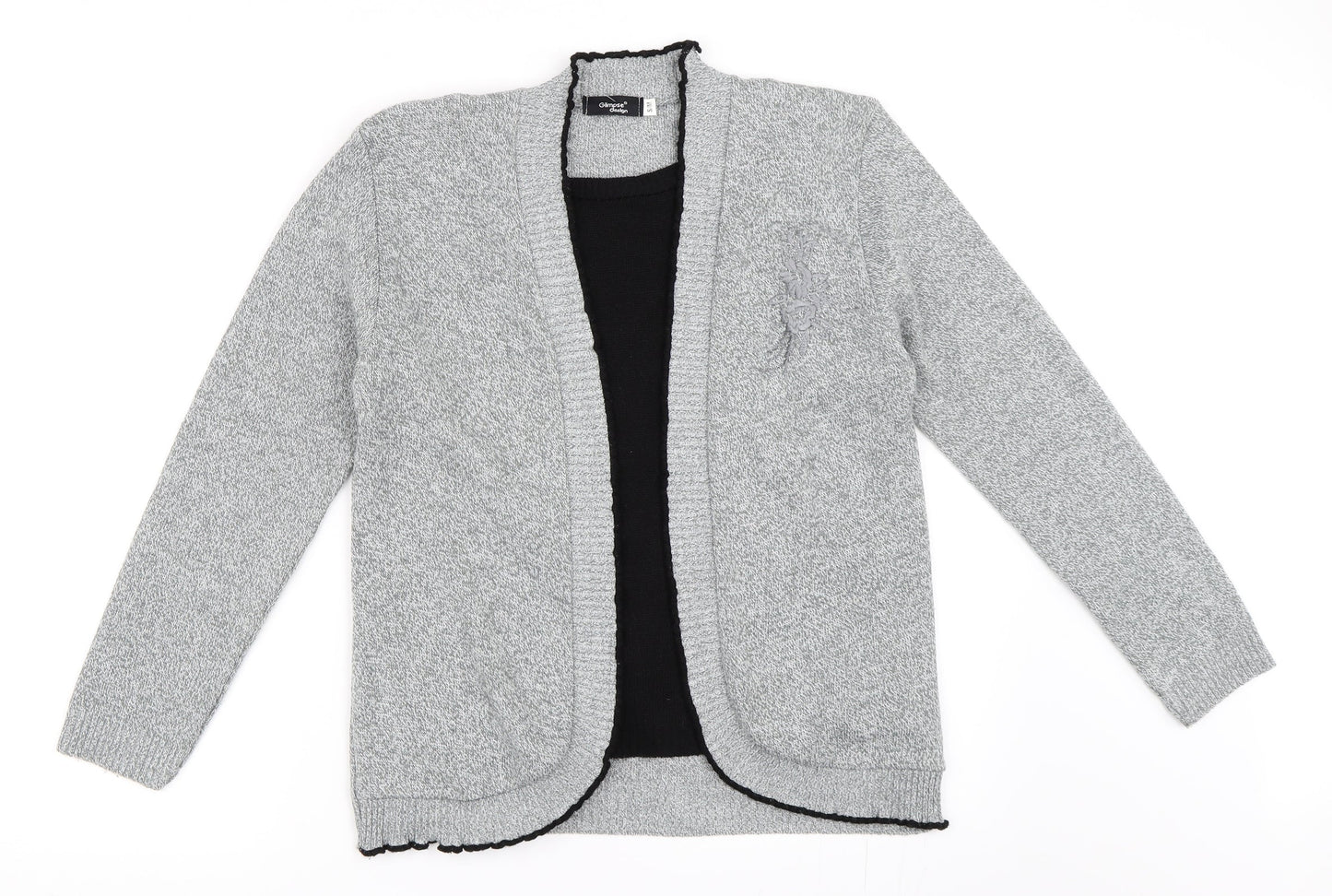 Glimpse Design Womens Grey   Cardigan Jumper Size S