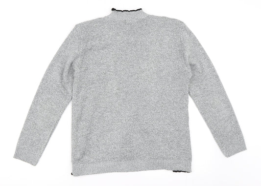 Glimpse Design Womens Grey   Cardigan Jumper Size S