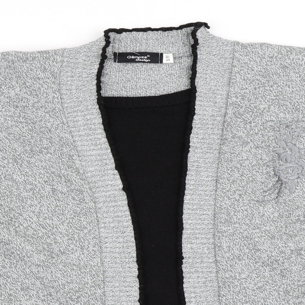 Glimpse Design Womens Grey   Cardigan Jumper Size S