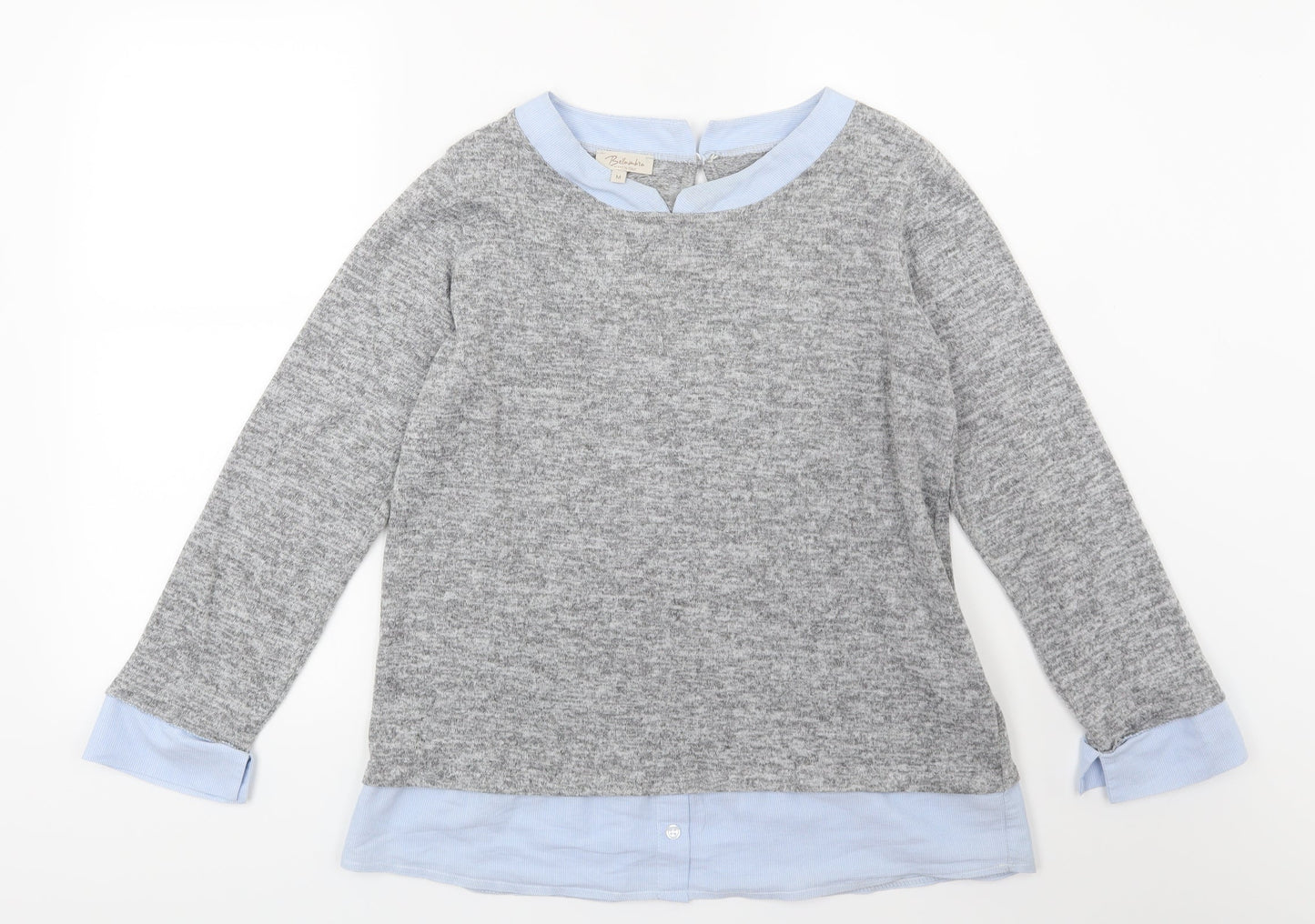 Bellambia Womens Grey  Knit Pullover Jumper Size M