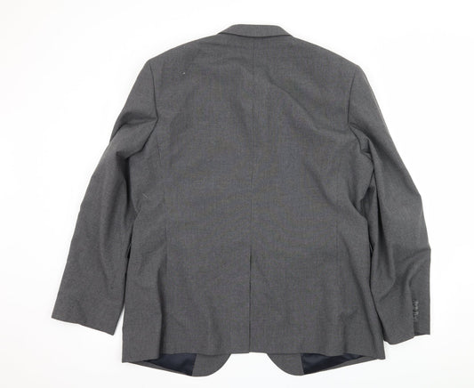 Cedar Wood State Mens Grey Striped  Jacket Suit Jacket Size XL