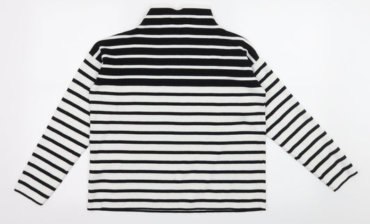Peacocks Womens White Striped Knit Pullover Jumper Size S