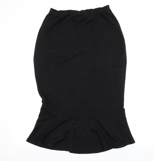 Amika Womens Black  Jersey Straight & Pencil Skirt Size XL