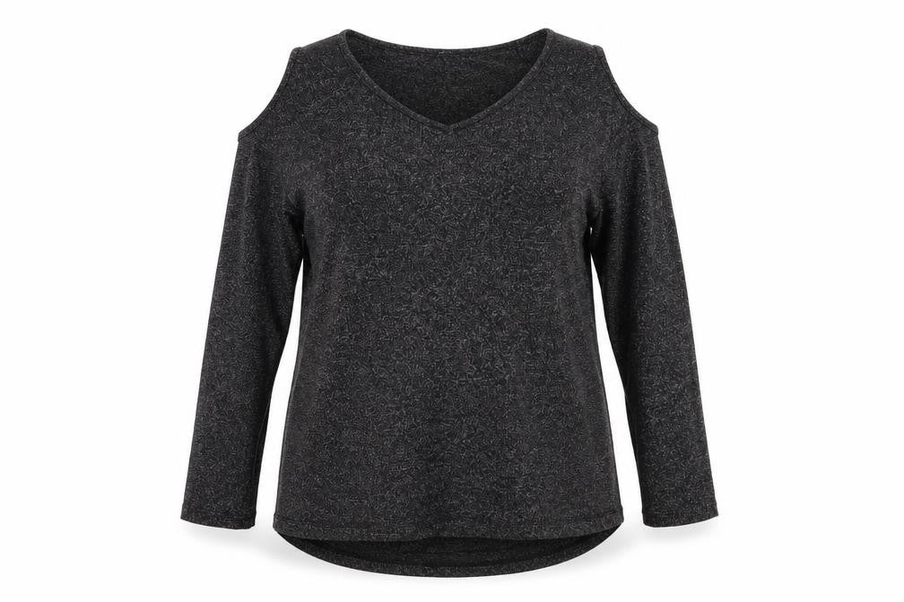 Pep&co Womens Grey  Knit Pullover Jumper Size 16  - Open Shoulders