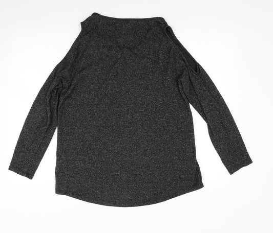 Pep&co Womens Grey  Knit Pullover Jumper Size 16  - Open Shoulders