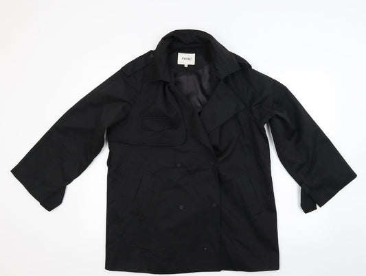Felldy Womens Black   Overcoat Coat Size M