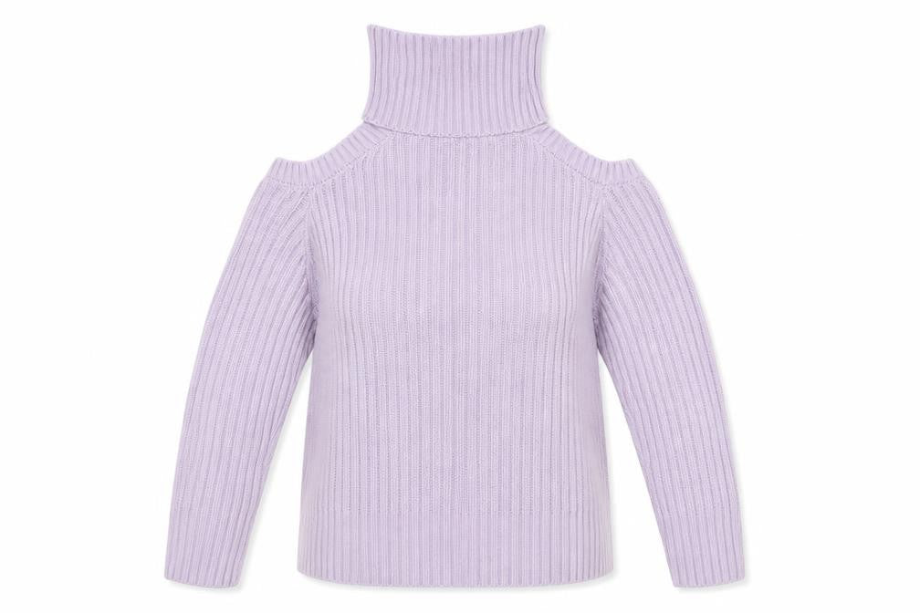 Front view of Pullover women’s purple jumper, size UK 10