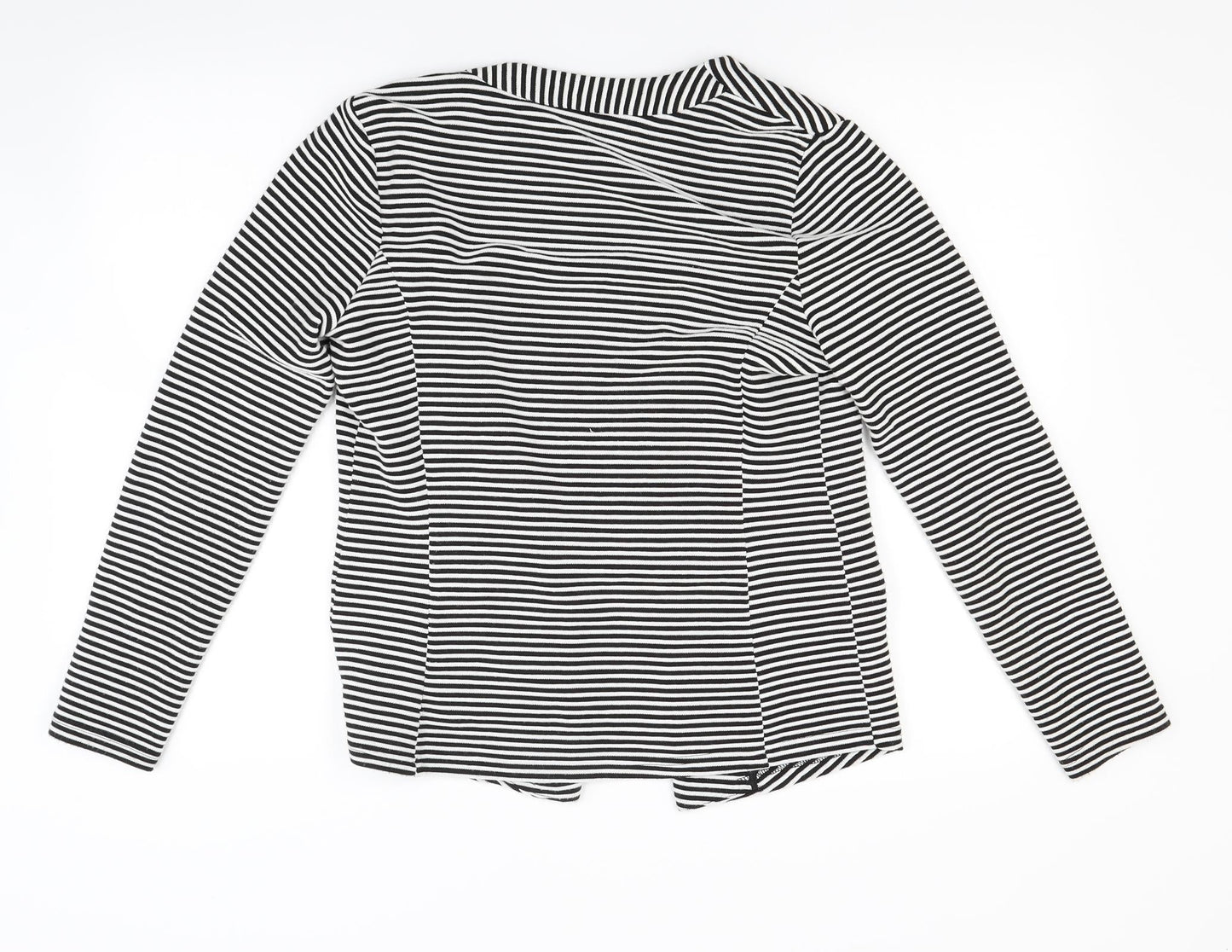 Papaya Womens White Striped  Jacket Coat Size 12
