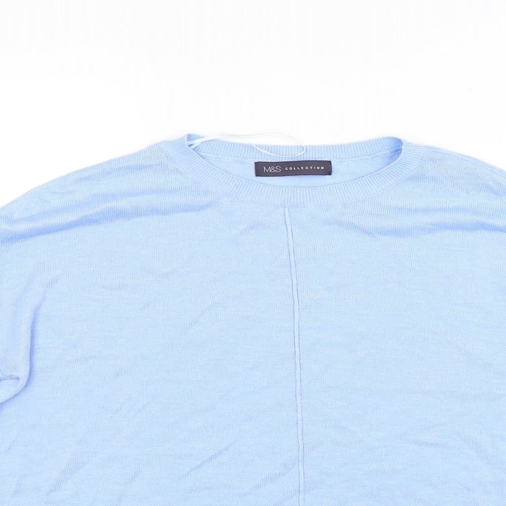 Marks  Womens Blue  Knit Pullover Jumper Size M