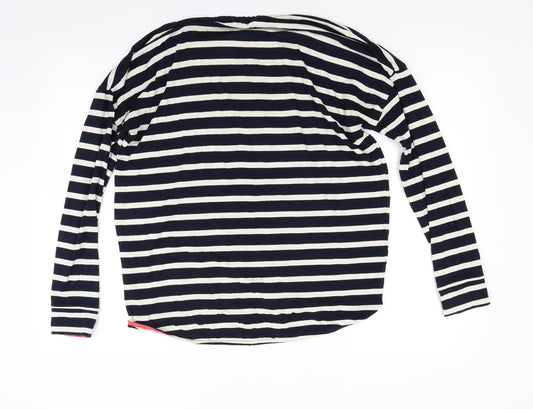 Papaya Womens Blue Striped  Pullover Jumper Size M