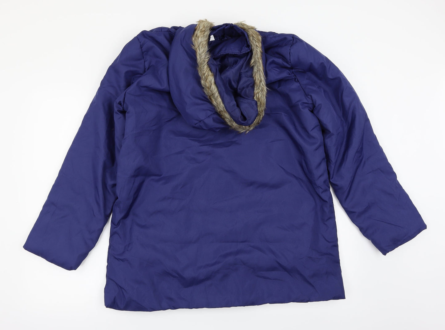 Anne De Lancay Womens Blue   Parka Coat Size S