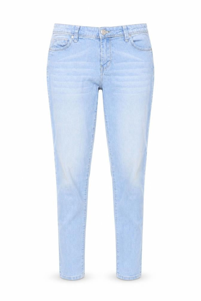 Front view of Denim & Co. women’s blue denim skinny jeans, size UK 10, 29-inch leg