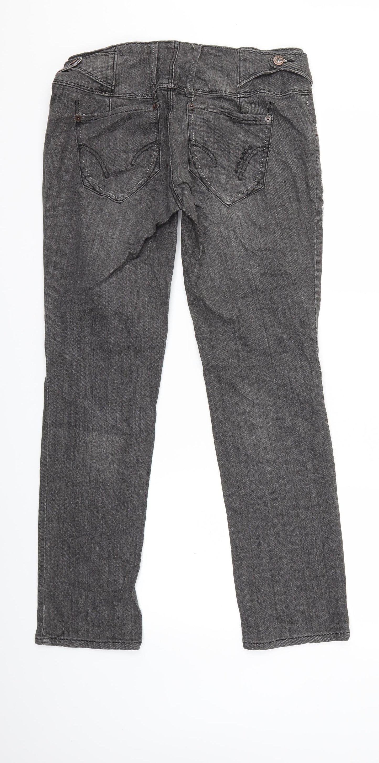 4Wards Womens Grey  Denim Straight Jeans Size 12 L29 in