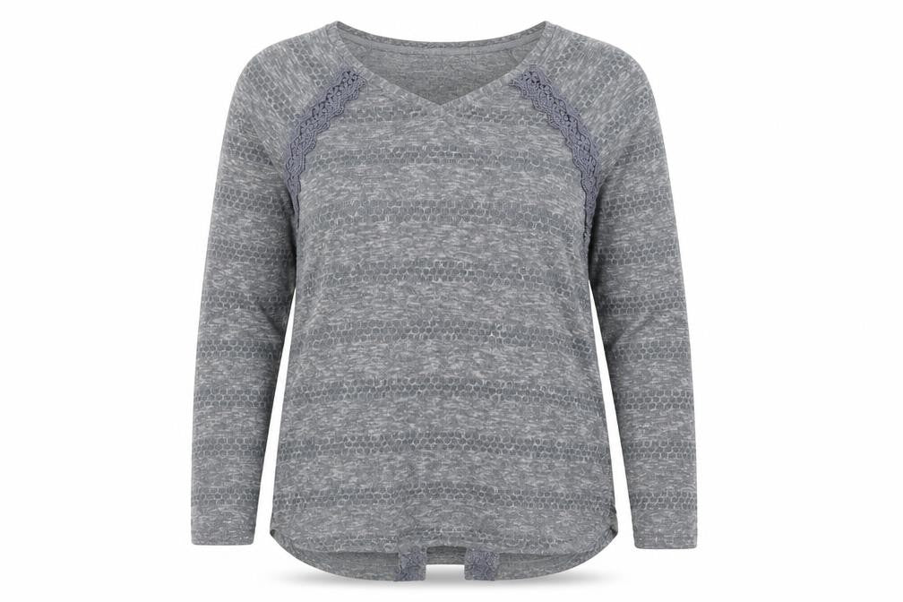 Front view of Next women’s grey jumper, size UK 16
