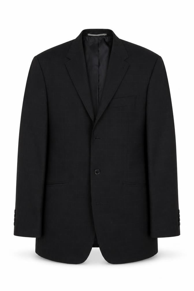 Front view of Marks & Spencer men’s black jacket suit jacket, size 40