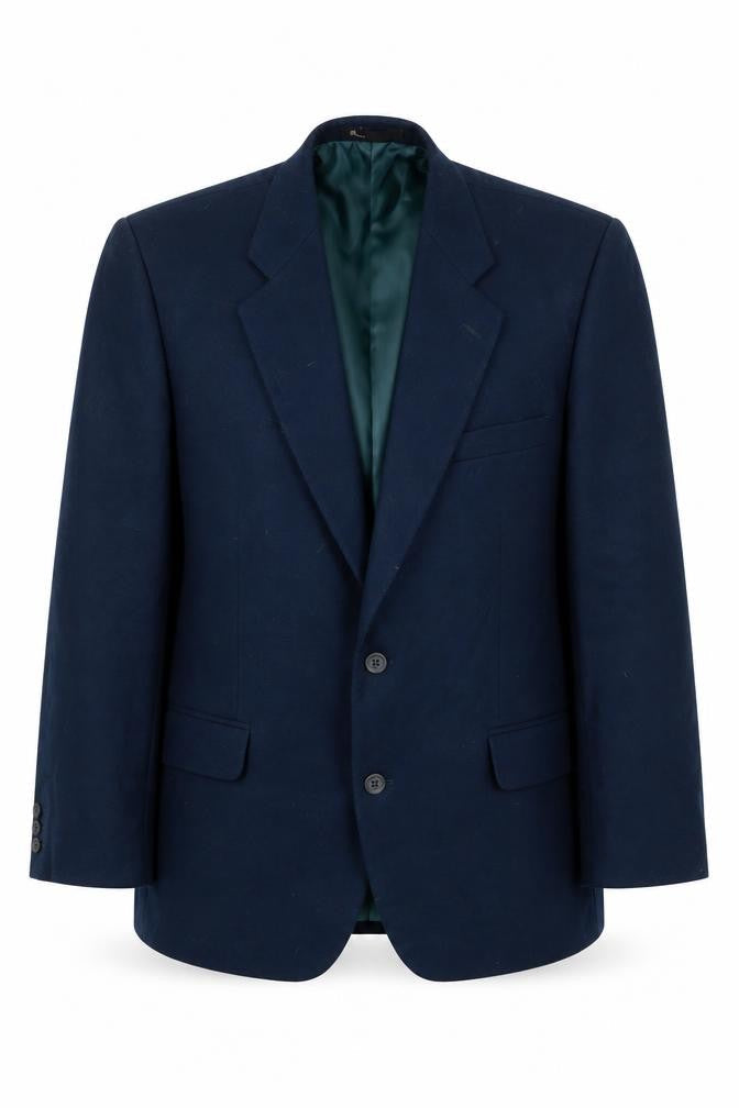 Front view of BHS men’s blue jacket suit jacket, size 42