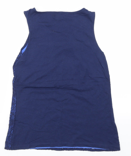 Gap Womens Blue Floral  Basic T-Shirt Size S