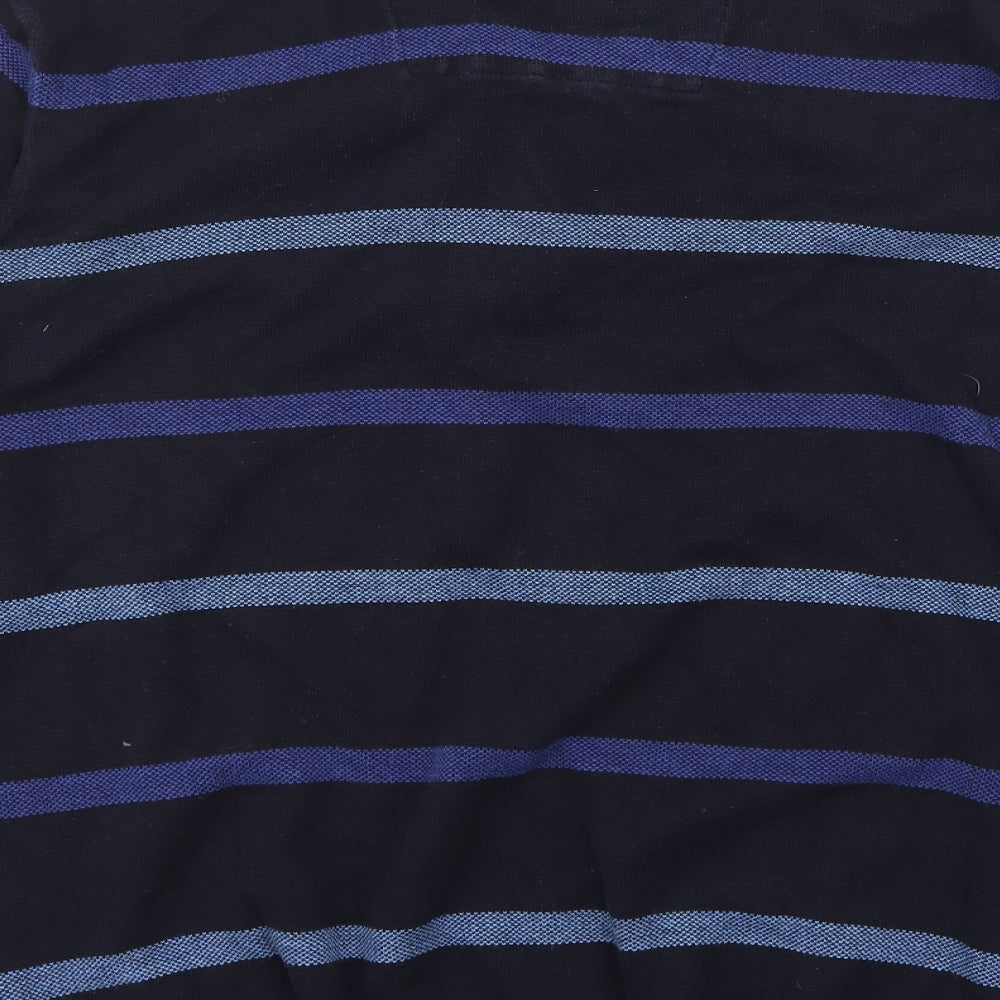 Atlantic Bay Womens Blue Striped  Pullover Jumper Size XL