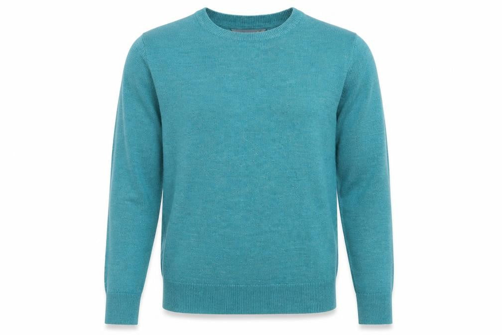 Front view of Cedarwood State men’s green pullover sweatshirt, size XS