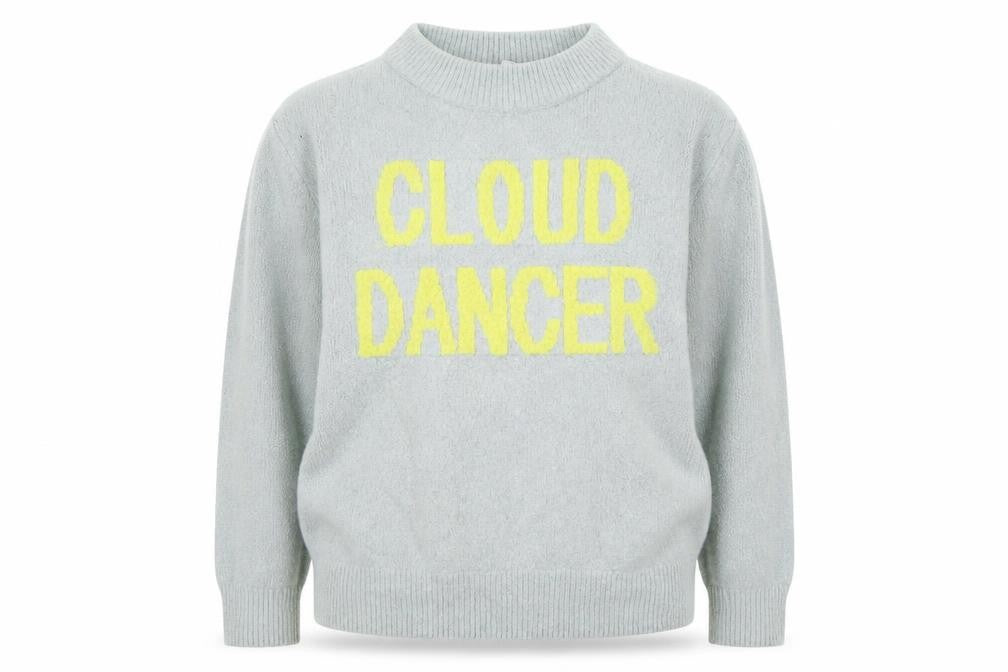 Front view of H&M women’s grey knit jumper, size XS