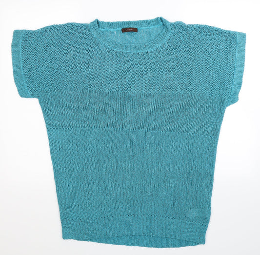 Savoir Womens Blue  Knit Pullover Jumper Size 20