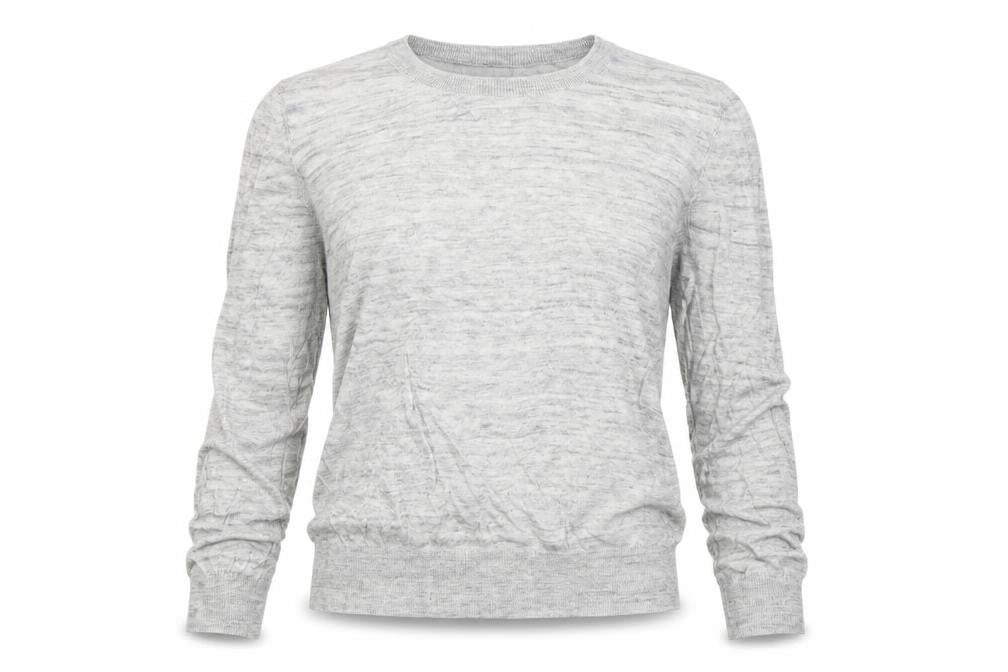 Front view of H&M women’s grey knit jumper, size M