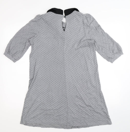 CODE Womens Grey Polka Dot  Mini  Size 12