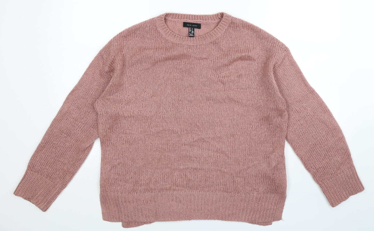 New Look Womens Pink  Knit Pullover Jumper Size S  - Oversized