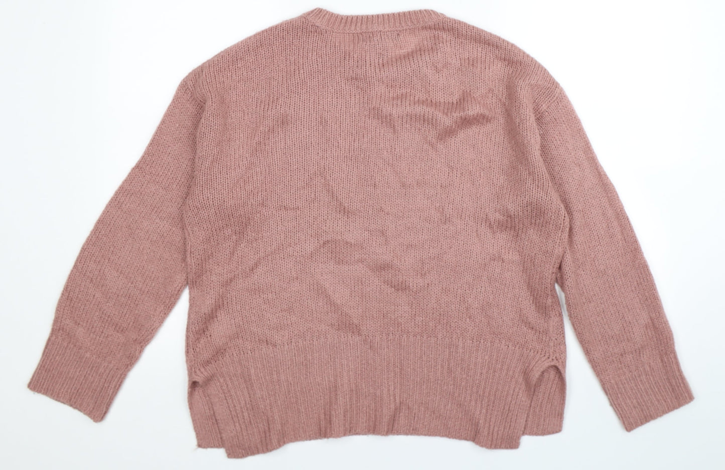New Look Womens Pink  Knit Pullover Jumper Size S  - Oversized