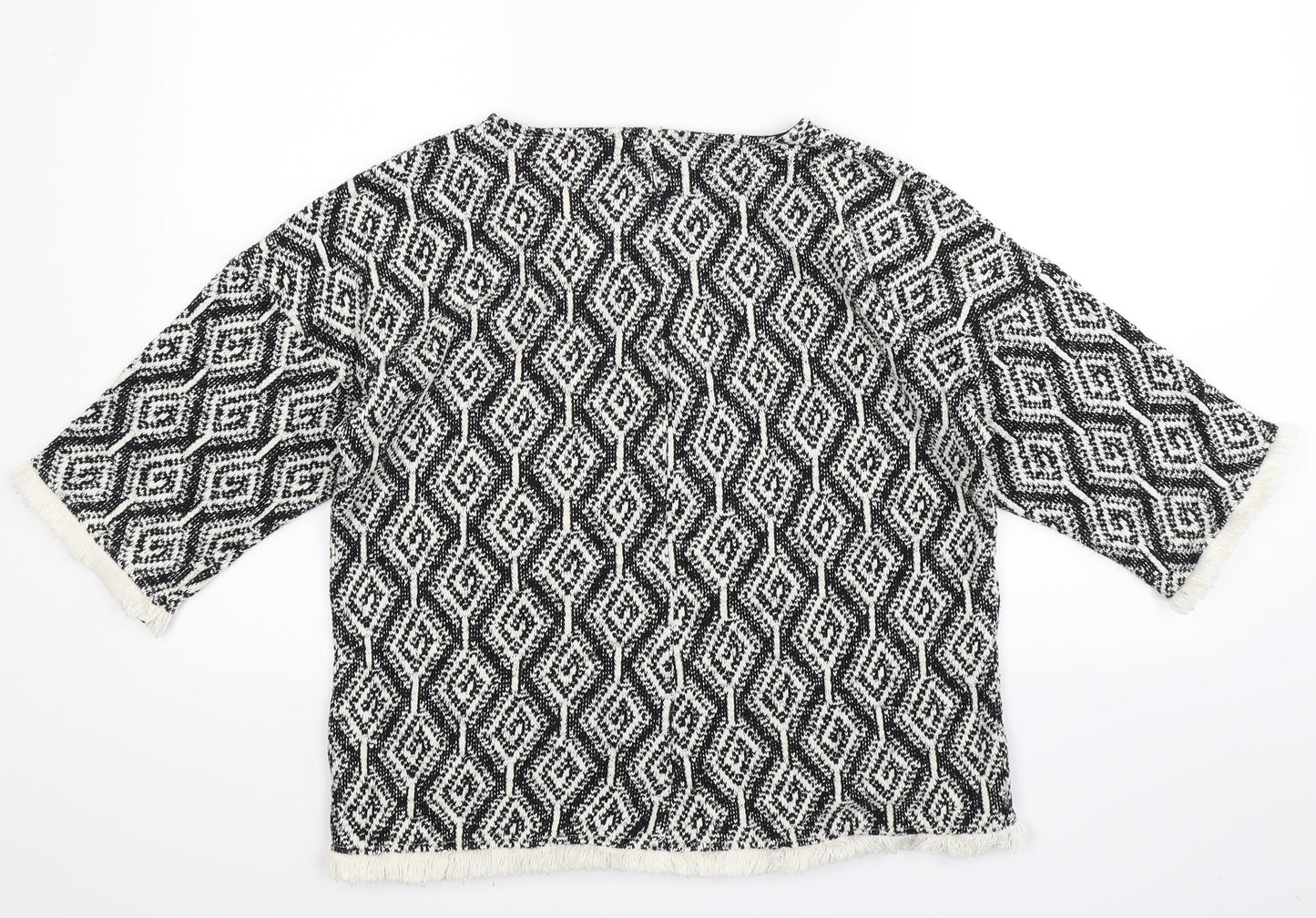 Bonmarché Womens Multicoloured Geometric Knit Pullover Jumper Size 10