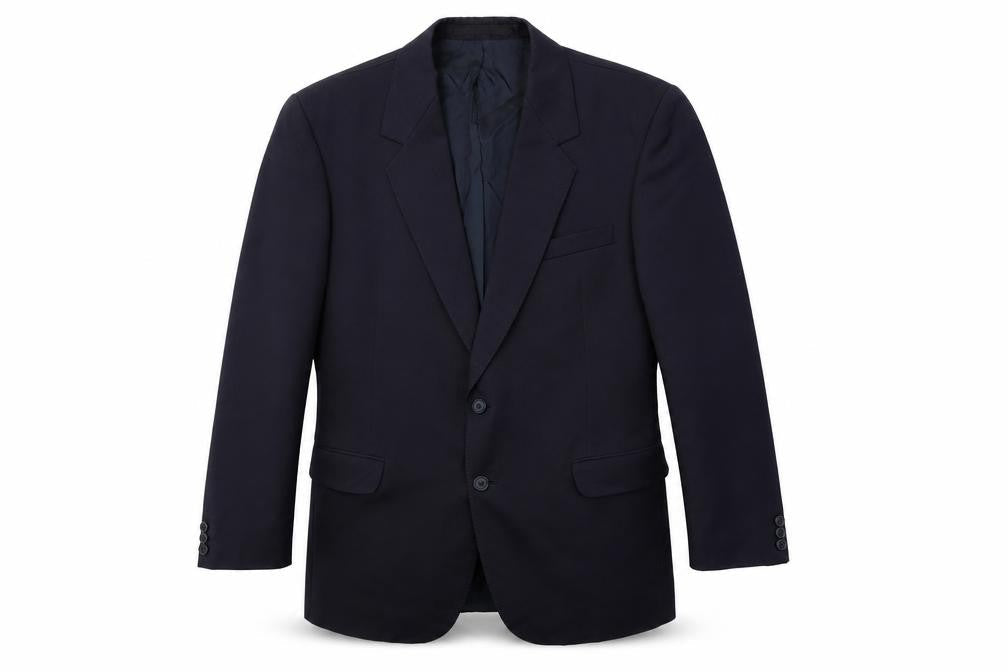 Front view of Hepworths men’s blue jacket suit jacket