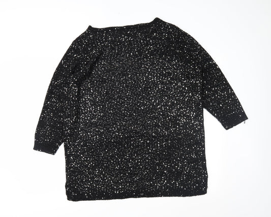 Capsule Womens Black   Pullover Jumper Size 20