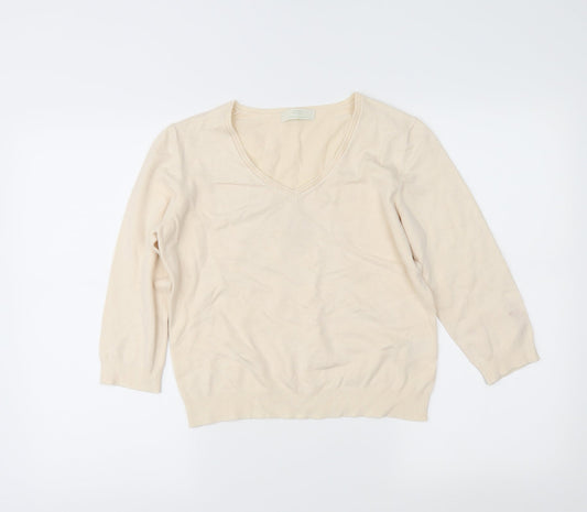 Marks and Spencer Womens Ivory   Pullover Jumper Size 14